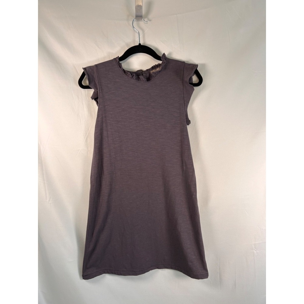 Lilla P Womens XS Sleeveless Ruffle Neck Mini Dress Cotton Modal Classic